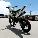 rear view of MJM 125cc Petrol Powered 4-Stroke E-Start Kids Dirt Bike - Green