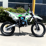 side view of MJM 125cc Petrol Powered 4-Stroke E-Start Kids Dirt Bike - Green