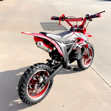 MJM 49cc Petrol Powered 2-Stroke Kids Dirt Bike - Red