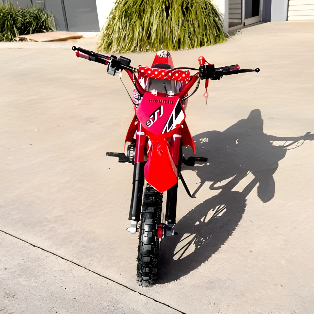 MJM 49cc Petrol Powered 2-Stroke Kids Dirt Bike - Red