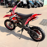 MJM 49cc Petrol Powered 2-Stroke Kids Dirt Bike - Red
