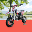 front view of MJM 70cc Petrol Powered 4-Stroke Semi-Auto Kids Dirt Bike - Red