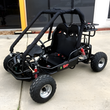 side view of MJM 90cc 2-Seater Offroad Kids ATV Dune Buggy - Black