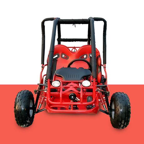 front view of MJM 90cc 2-Seater Offroad Kids ATV Dune Buggy - Red