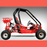 side view of MJM 90cc 2-Seater Offroad Kids ATV Dune Buggy - Red