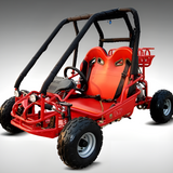 side view of MJM 90cc 2-Seater Offroad Kids ATV Dune Buggy - Red