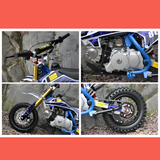 parts of MJM 90cc Petrol Powered 4-Stroke Semi-Auto Kids Dirt Bike - Blue