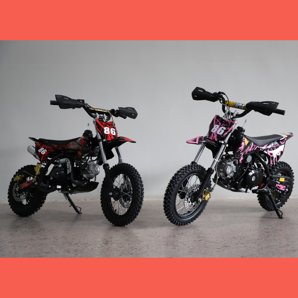 Motoworks 50cc Petrol Powered 4-Stroke Kids Dirt Bike - Red