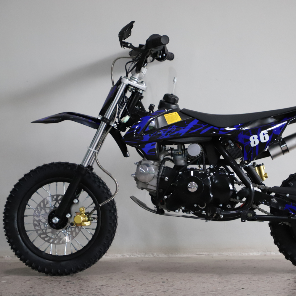 Motoworks 50cc Petrol Powered 4-Stroke Kids Dirt Bike - Blue