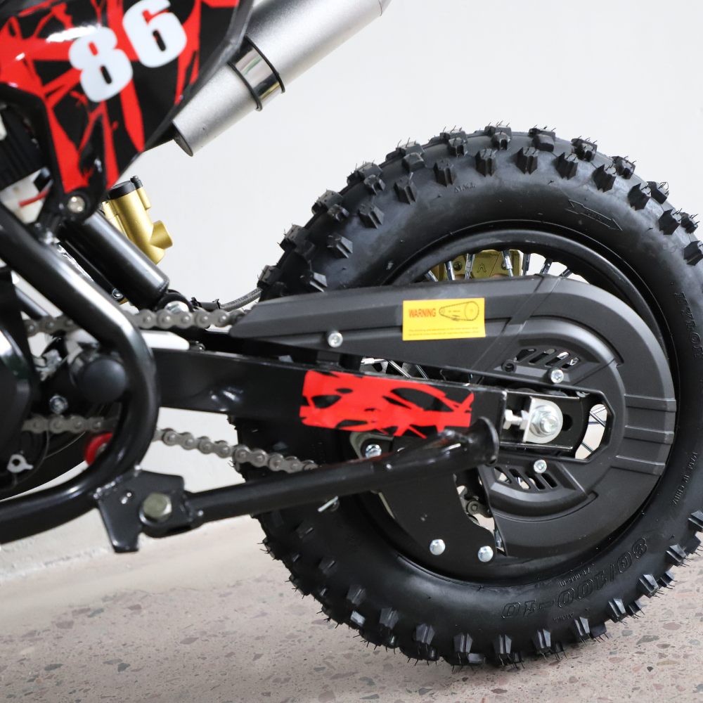 Motoworks 50cc Petrol Powered 4-Stroke Kids Dirt Bike - Red