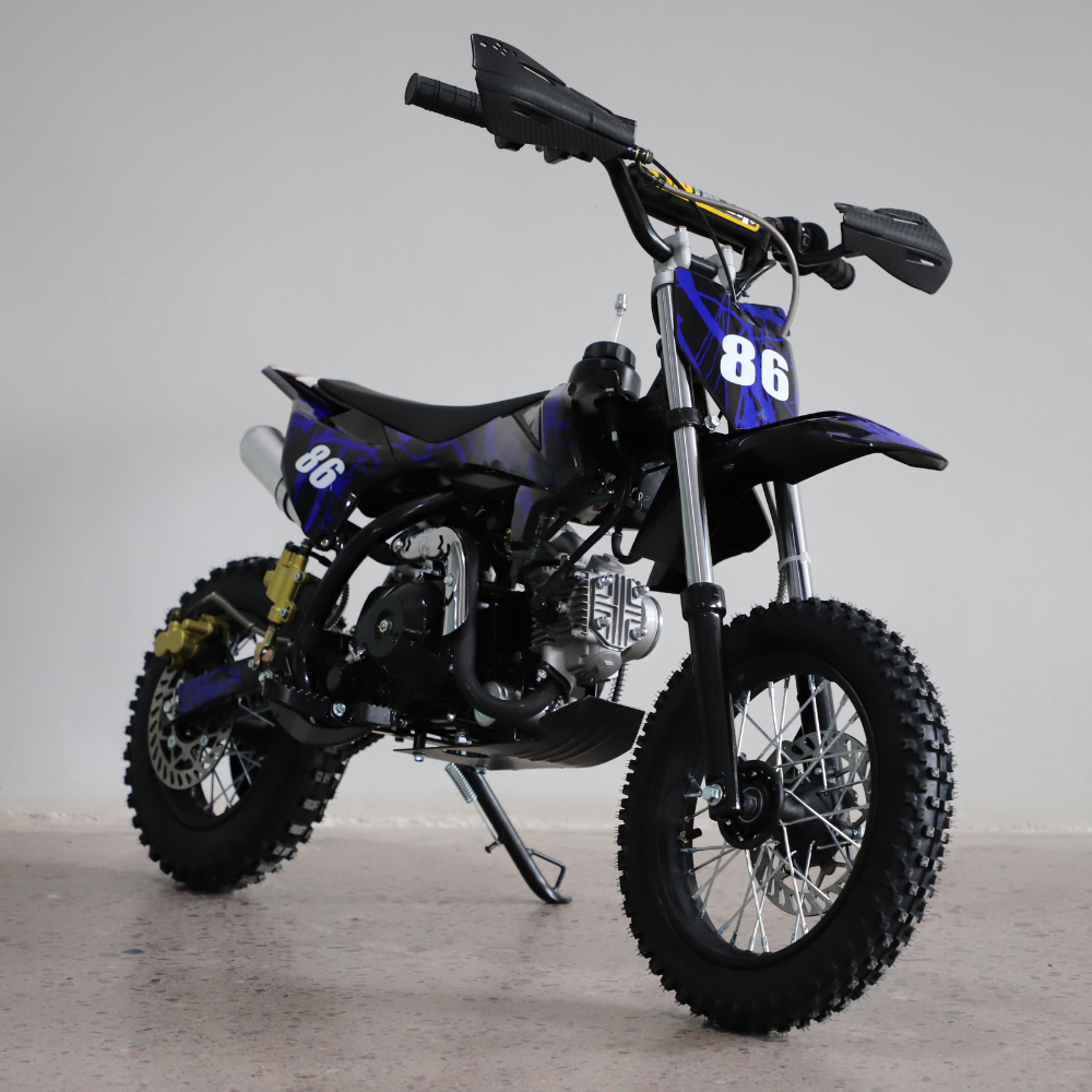 Motoworks 50cc Petrol Powered 4-Stroke Kids Dirt Bike - Blue