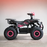 Black and pink off-road vehicle on a gray background