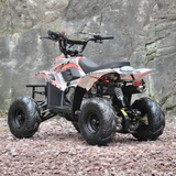 Rear side Motoworks 110cc Petrol-Powered Sports F1 Kids Quad Bike - Red