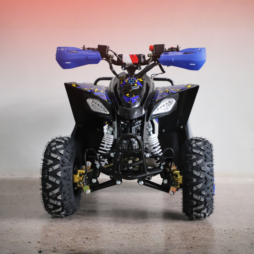 Motoworks 110cc Sports Pro Petrol Powered Quad Bike - Blue