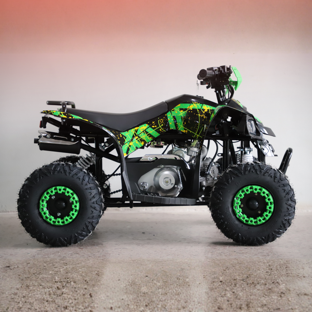 Motoworks 110cc Sports Pro Petrol Powered Quad Bike - Green