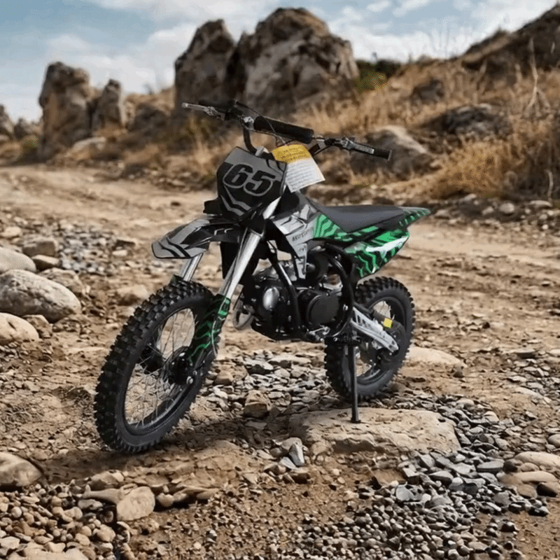 Motoworks 125cc Bigfoot Petrol Powered 4-Stroke Kids Dirt Bike – Green