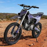 Motoworks 150cc Bigfoot Pro Petrol Powered 4-Stroke Kids Dirt Bike on rough road