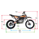 Dimensions of Motoworks 150cc Bigfoot Pro Petrol Powered 4-Stroke Kids Dirt Bike