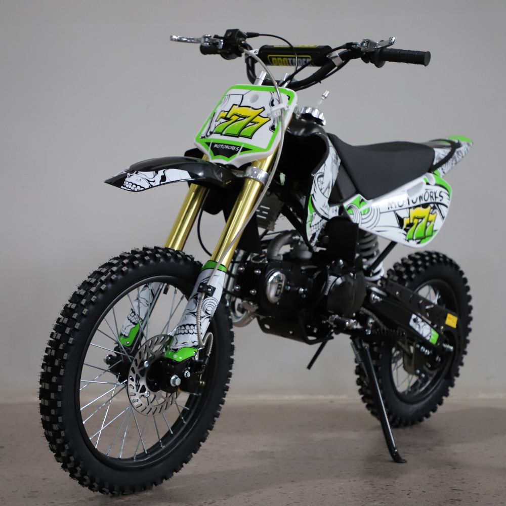 Right-side angled view, focusing on body contour, number plate, and tyre tread.