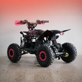 Black ATV with pink accents on a gray background