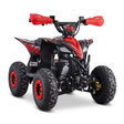 Black and red ATV on a white background
