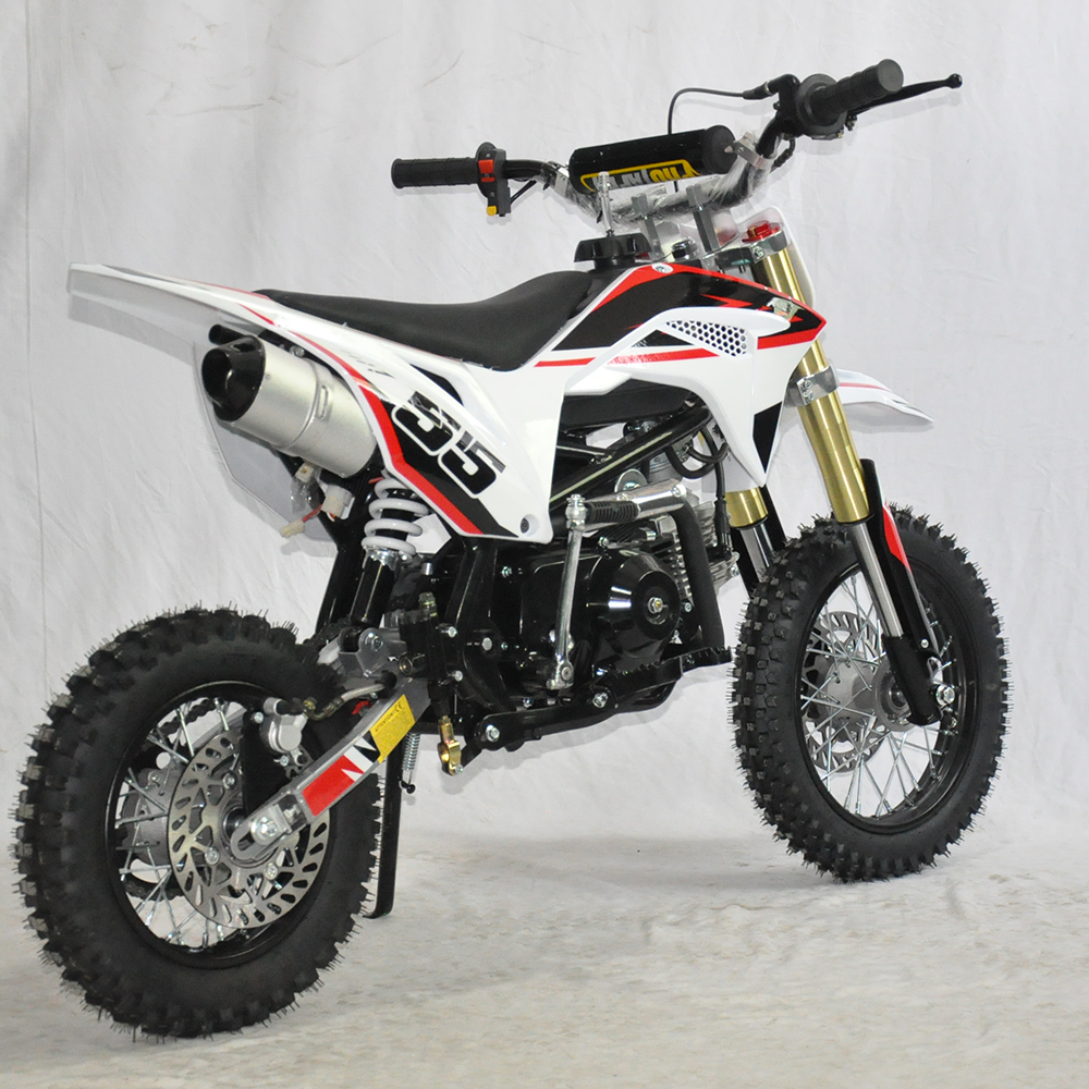 rear view of Motoworks 90cc Petrol Powered 4-Stroke Kids Dirt Bike - Red