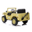 rear view of the New Aim 12v Military Jeep Kids Electric Ride On with Remote  - Green