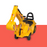 New Aim Kids Ride-On Excavator with Dual Operation Levers to Scoop - Yellow