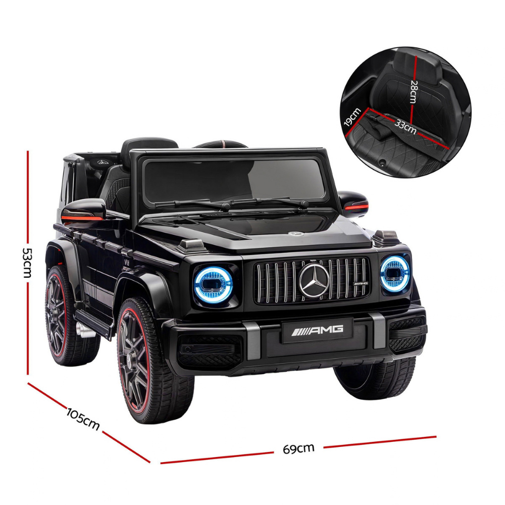 New Aim Mercedes Benz G63 12v Kids Ride On Car with Remote Control - Black