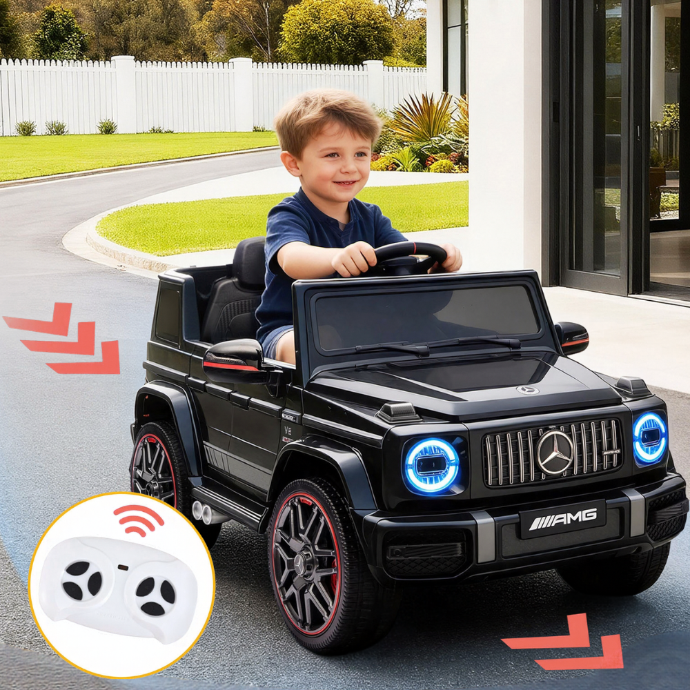 New Aim Mercedes Benz G63 12v Kids Ride On Car with Remote Control - Black