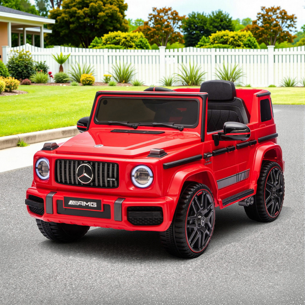 New Aim Mercedes Benz G63 12v Kids Ride On Car with Remote - Red