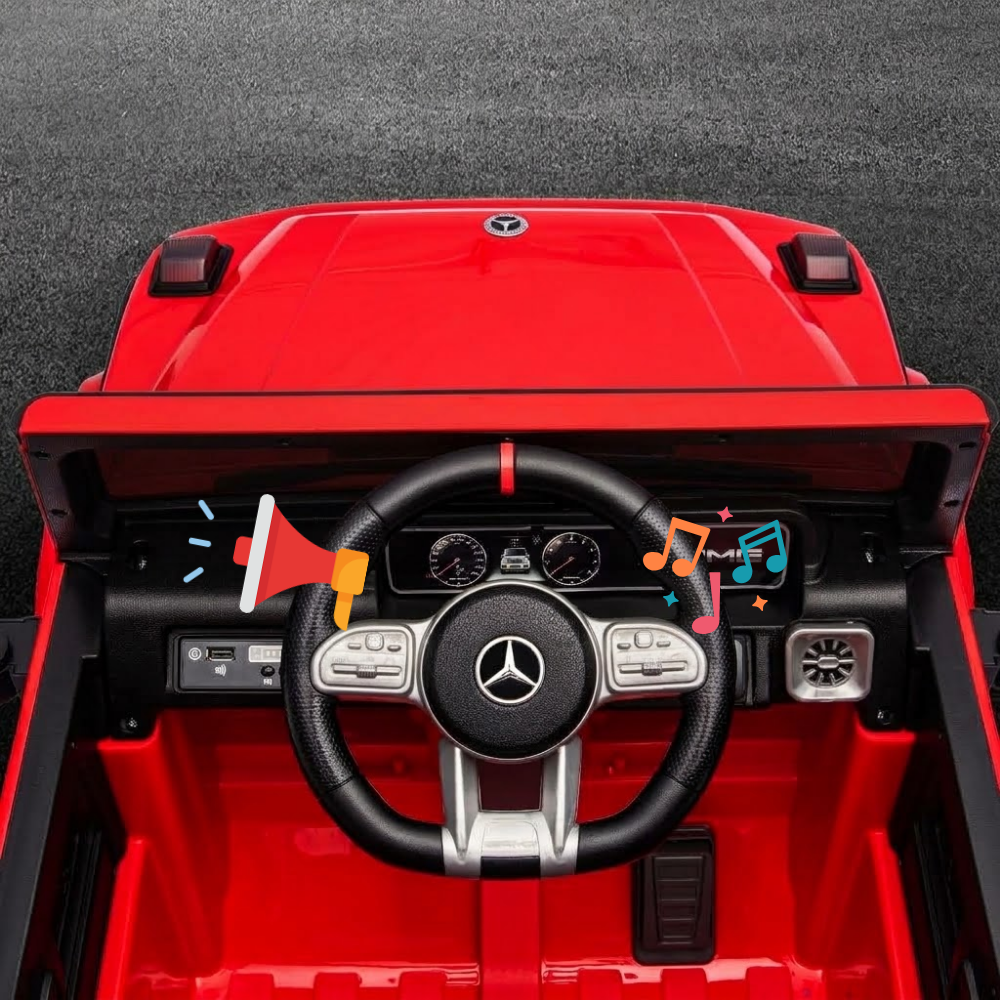 New Aim Mercedes Benz G63 12v Kids Ride On Car with Remote - Red