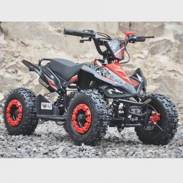 Motoworks 49cc Petrol Powered 2-Stroke Sports Kids Quad Bike - Red