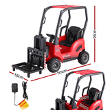 Rigo 12v Kids Electric Forklift Loader Ride On Car with Remote - Red