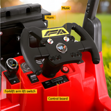 Rigo 12v Kids Electric Forklift Loader Ride On Car with Remote - Red