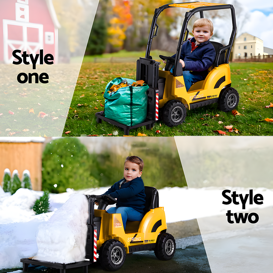 Rigo 12v Kids Electric Forklift Loader Ride On Car with Remote - Yello ...