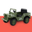 Side view of Rigo 12v Kids Military Jeep Off Road Ride On Car with Remote - Olive