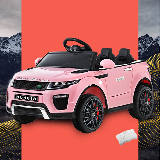 Mountain view with the Rigo 12v Range Rover-Inspired Kids Electric Ride On with Remote - Pink