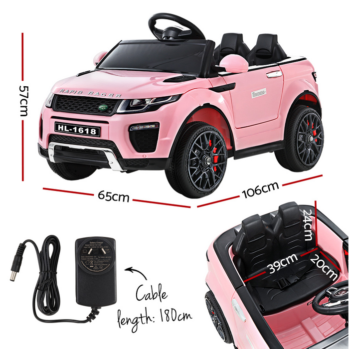 dimanesions of the Rigo 12v Range Rover-Inspired Kids Electric Ride On with Remote - Pink