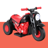 front view of Rigo 6v Kids Electric Motorbike with Bubble Maker - Red