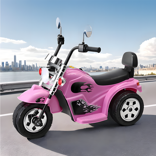 Rigo Harley Inspired 6v Kids Electric Ride On Motorbike - Pink