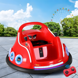 Angry Birds bumper car outdoors with a ferris wheel in the background