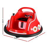 Dimensions of Angry Birds bumper car: 73cm x 73cm x 44cm