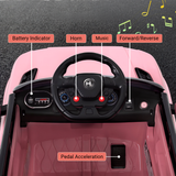 Rigo 6v Kids Ride On Car 2-Pack with Remote - Black & Pink