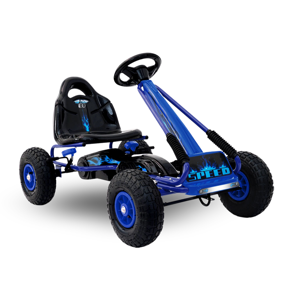 Rigo Pedal Powered Kids Go Kart - Blue