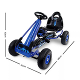 Rigo Pedal Powered Kids Go Kart - Blue