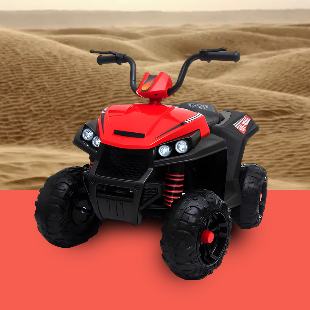 ROVO KIDS Electric Ride On ATV Quad Bike Battery Powered, Red and Black