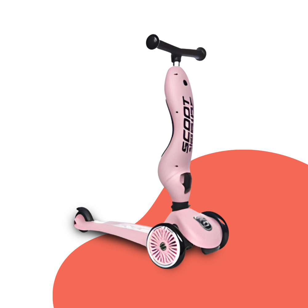 Scoot & Ride Highwaykick 1 Convertible Scooter & Balance Bike - Rose