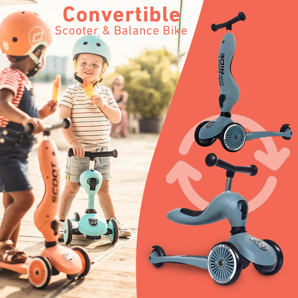 Scoot & Ride Highwaykick 1 Convertible Scooter & Balance Bike