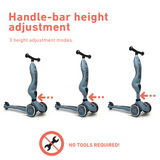 Handle bar adjustments no tools requirement